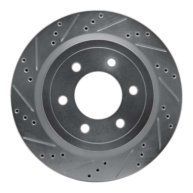 Ford F-150 Brake Rotor (1) - Rear Left - R1 Concepts - Drilled & Slotted - Silver - `18-`21 Ford F-150 Brake Rotor (1) - Rear Left - R1 Concepts - Drilled & Slotted - Silver - `18-`21